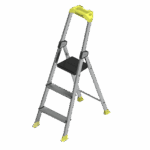 Escabeau Compact en Aluminium avec Plateforme Antidérapante